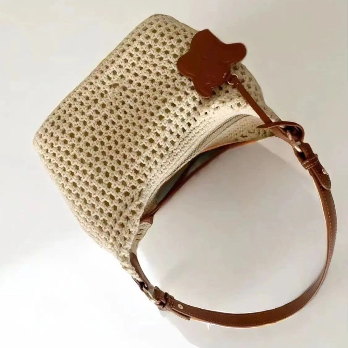 Women's Woven Tote Shoulder Bag