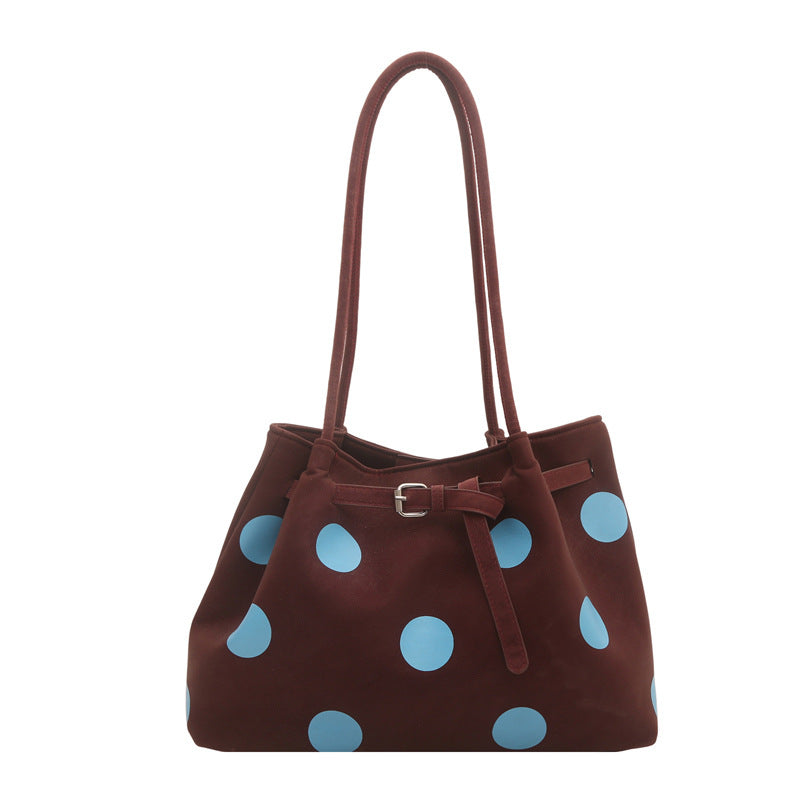 Women's Polka Dot Tote Bag Large Capacity Shoulder Handbag