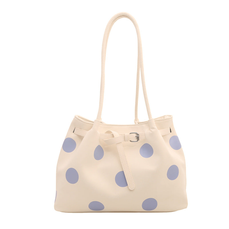 Women's Polka Dot Tote Bag Large Capacity Shoulder Handbag