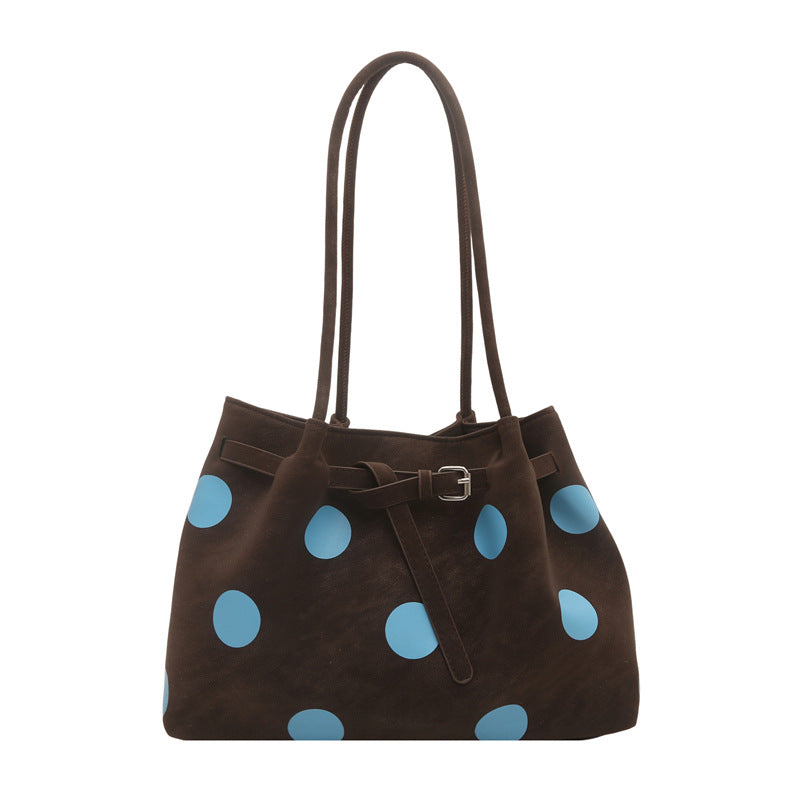 Women's Polka Dot Tote Bag Large Capacity Shoulder Handbag
