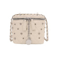 Women's Mini Chain Crossbody Bag with Stud Detail, PU Leather Shoulder Bag