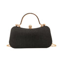 Women's Textured Shoulder Bag with Chain Strap, PU Leather Handbag